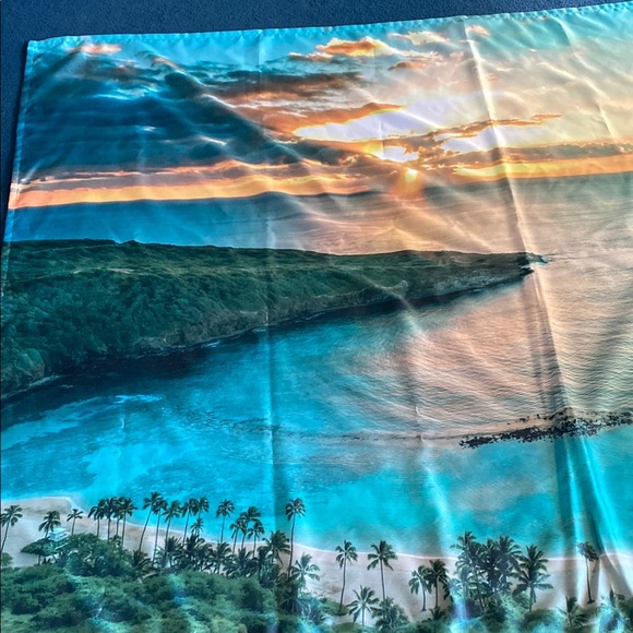 Party Summer Backdrop Tropical Beach 80x60 Background Blue Sea & Birthdays - Picture 2 of 7